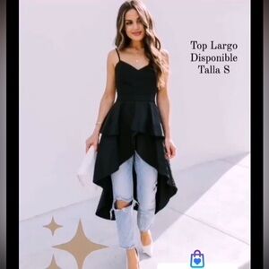 055 NWOT Cotton High Low Statement Top